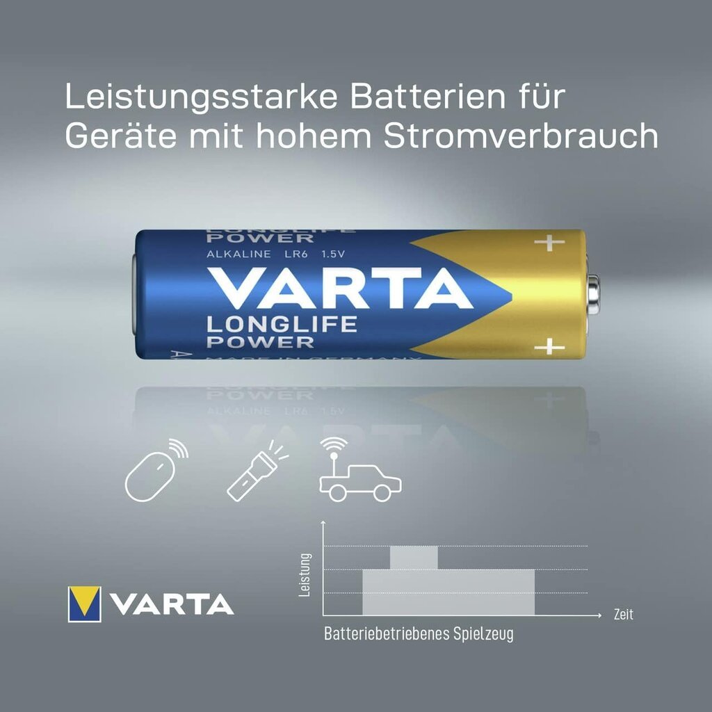 Varta AA Longlife Power Leelispatareid (12tk) цена и информация | Patareid | kaup24.ee