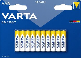 Щелочные батарейки VARTA AAA Energy (10 шт.) цена и информация | Батерейки | kaup24.ee