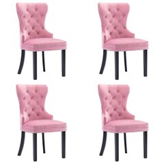 Обеденные стулья, 4 шт., розовые цена и информация | Стулья для кухни и столовой | kaup24.ee