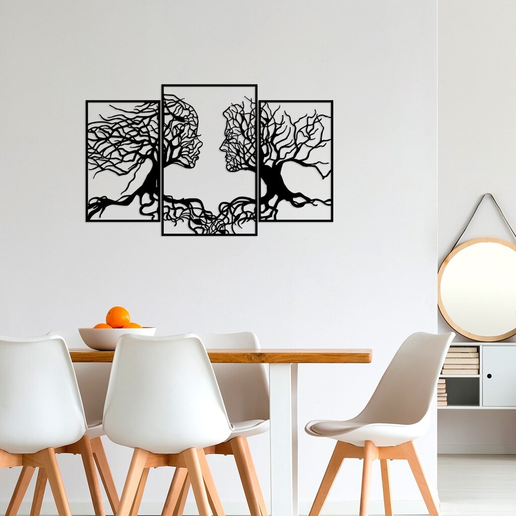 Metallist seinakaunistus Love Tree, 116x71 cm hind ja info | Sisustuselemendid | kaup24.ee