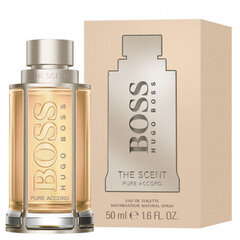 Tualettvesi BOSS THE SCENT PURE ACCORD EDT meestele, 50 ml цена и информация | Мужские духи | kaup24.ee