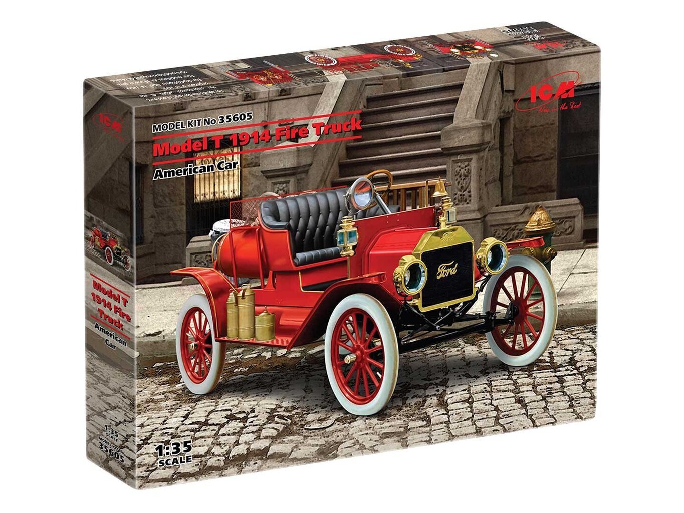 Liimitav mudel ICM 35605 Model T 1914 Fire Truck 1/35 hind ja info | Liimitavad mudelid | kaup24.ee