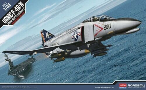 Liimitav mudel Academy 12315 USMC F-4B/N VMFA-531 GRAY GHOSTS 1/48 hind ja info | Liimitavad mudelid | kaup24.ee