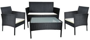 Комплект мебели для отдыха, чёрный цена и информация | Комплекты уличной мебели | kaup24.ee
