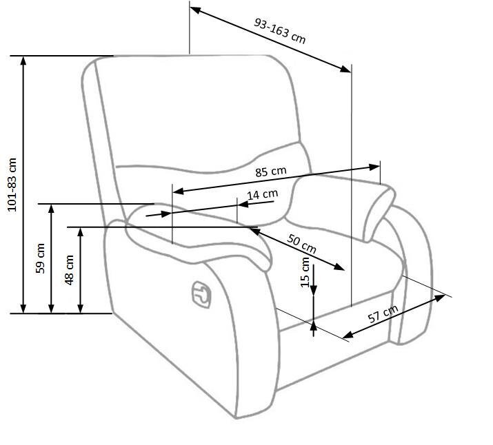 Tugitool​ recliner Halmar Jeff, tumepruun цена и информация | Tugitoolid ja tugitoolvoodid | kaup24.ee