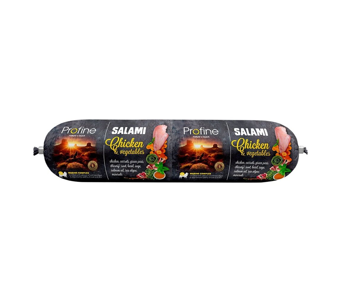 Profine Chicken & Vegetables Salami vorst koertele 800g hind ja info | Konservid koertele | kaup24.ee