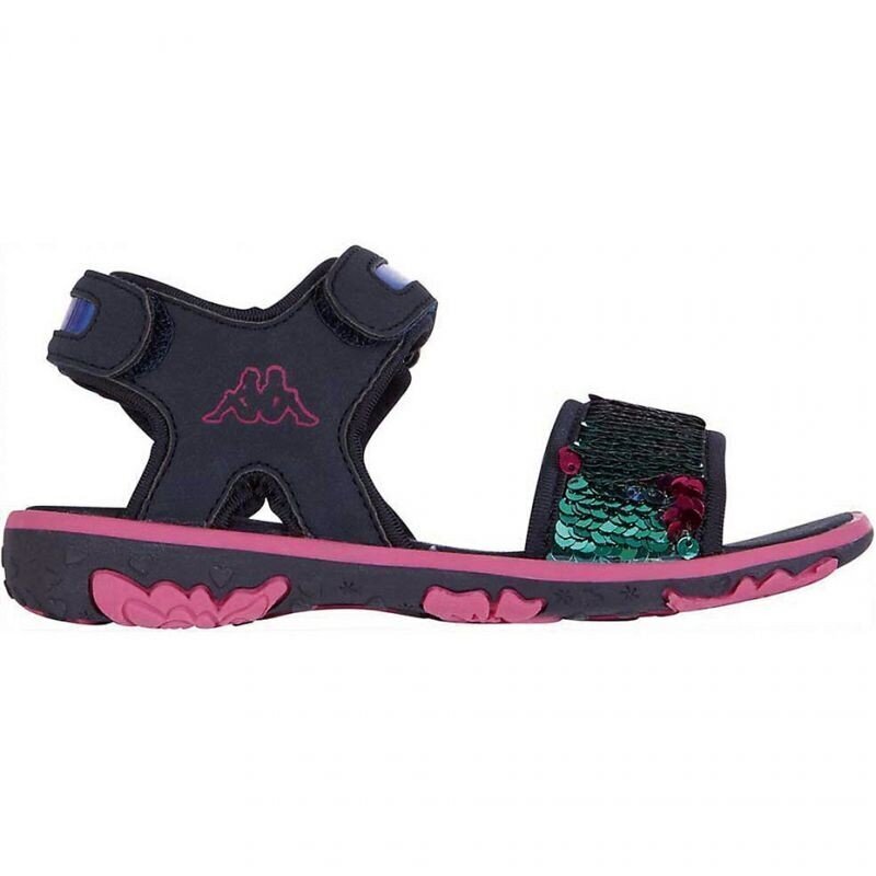 Tüdrukute sandaalid Kappa Seaqueen K Footwear Jr 260767K 6722, must hind ja info | Laste sandaalid | kaup24.ee