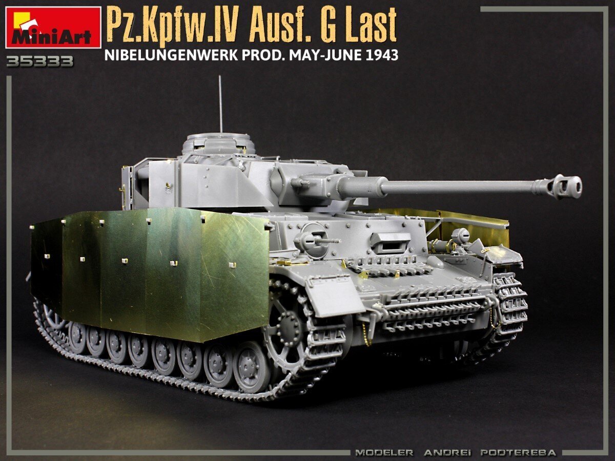 Liimitav mudel MiniArt 35333 Pz.Kpfw.IV Ausf. G Last/Ausf. H Early. NIBELUNGENWERK PROD. MAY-JUNE 1943. 2 IN 1 INTERIOR KIT 1/35 hind ja info | Liimitavad mudelid | kaup24.ee