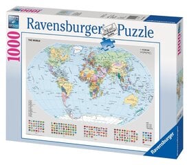 Pusle Ravensburger Maailmakaart, 1000 osa цена и информация | Пазлы | kaup24.ee