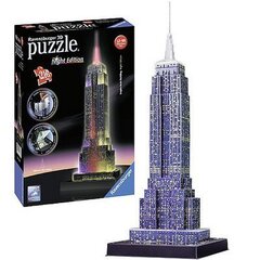 Ravensburger 3D pimedas helendav pusle Empire State Building 216 tk hind ja info | Pusled | kaup24.ee