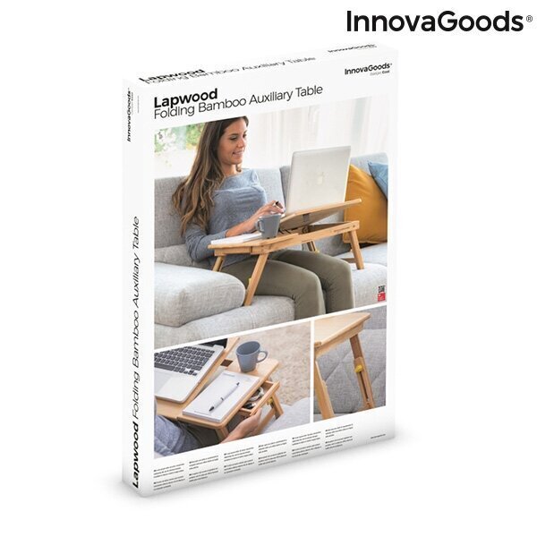 KOKKUPANDAV BAMBUSLAUD LAPWOOD INNOVAGOODS цена и информация | Diivanilauad | kaup24.ee