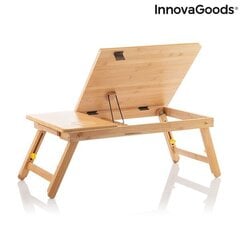 Бамбуковый вспомогательный складной стол LAPWOOD INNOVAGOODS цена и информация | Журнальные столики | kaup24.ee