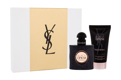 Komplekt Yves Saint Laurent Black Opium: EDP naistele 30 ml + ihupiim 50 ml hind ja info | Naiste parfüümid | kaup24.ee