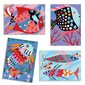 Liivajoonistuskomplekt DJECO Rainbow Fish, 4 pilti цена и информация | Kunstitarbed, voolimise tarvikud | kaup24.ee