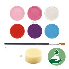 Näovärvide palett DJECO Sweet, 6 värvi hind ja info | Kunstitarbed, voolimise tarvikud | kaup24.ee