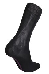 Мужские стильные хлопковые носки черного цвета с фиолетовой полоской OLIVER  цена и информация | Meeste sokid | kaup24.ee