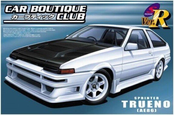 Aoshima - Car Boutique Club Toyota Sprinter Trueno AE86, 1/24, 05853 цена и информация | Klotsid ja konstruktorid | kaup24.ee