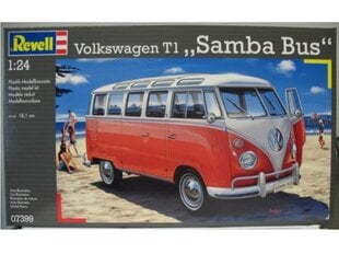 Revell - VW T1 Samba Bus, 1/24, 07399 цена и информация | Конструкторы и кубики | kaup24.ee