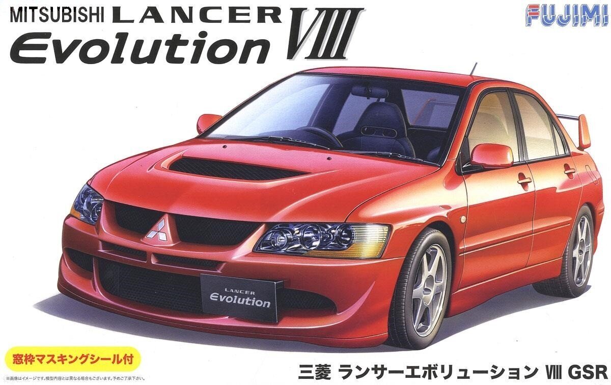 Fujimi - Mitsubishi Lancer Evolution VIII GSR, 1/24, 03924 hind ja info | Klotsid ja konstruktorid | kaup24.ee