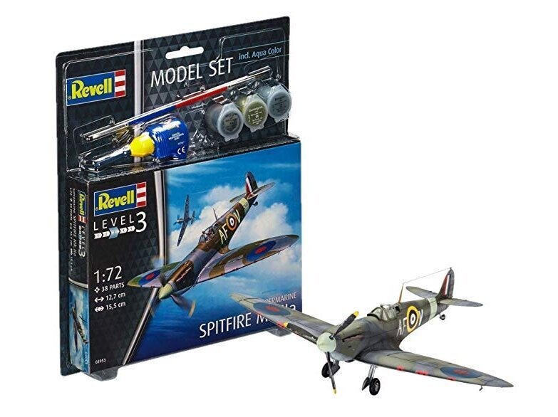 Revell - Spitfire Mk.IIa Model Set, 1/72, 63953 цена и информация | Klotsid ja konstruktorid | kaup24.ee