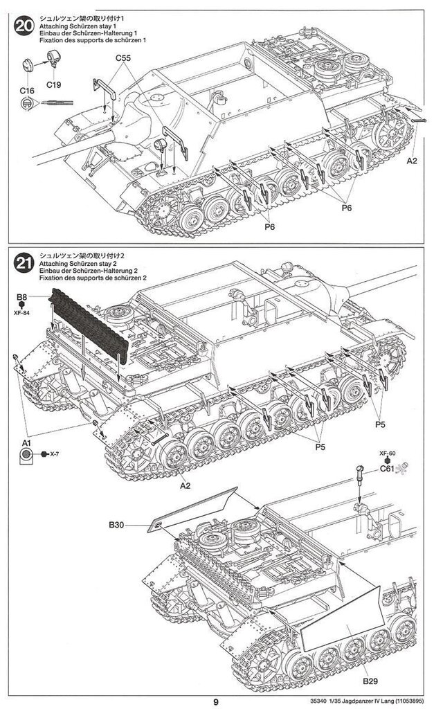 Tamiya - Jagdpanzer IV/70(V) Lang (Sd.Kfz.162/1), Scale:1/35, 35340 hind ja info | Klotsid ja konstruktorid | kaup24.ee