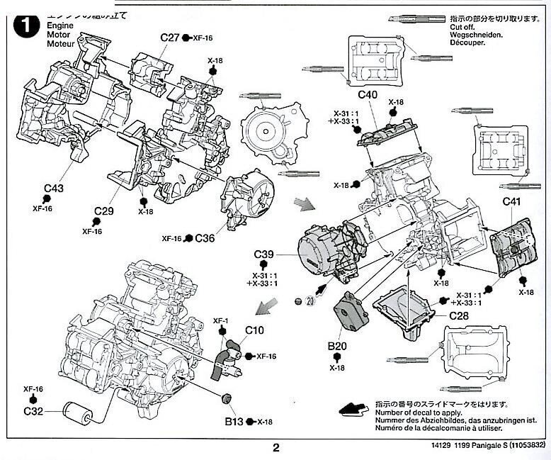 Tamiya - Ducati 1199 Panigale, 1/12, 14129 цена и информация | Klotsid ja konstruktorid | kaup24.ee