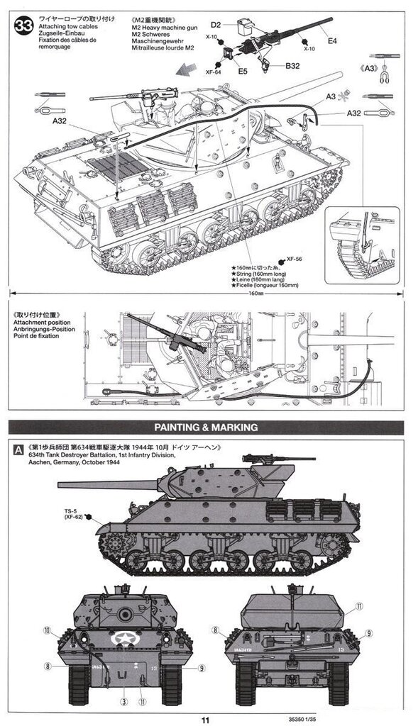 Tamiya - U.S. Tank Destroyer M10 Mid Production, Scale:1/35, 35350 hind ja info | Klotsid ja konstruktorid | kaup24.ee