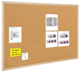 Пробковая доска Bi-office, 60x45 см цена и информация | Канцелярские товары | kaup24.ee