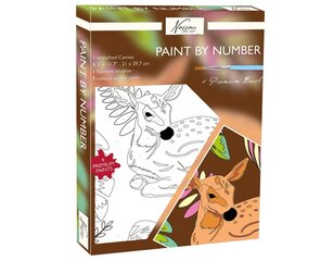 Набор для рисования по номерам Lying Deer, 21x29,7 см цена и информация | Живопись по номерам | kaup24.ee