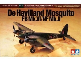 Tamiya - De Havillan Mosquito FB Mk.VI/NF Mk.II, 1/72, 60747 цена и информация | Конструкторы и кубики | kaup24.ee