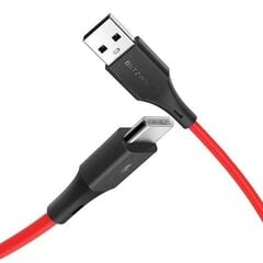 Kaabel Blitzwolf USB - USB type C, 1,8m BW-TC15, punane цена и информация | Кабели и провода | kaup24.ee