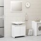 4-osaline vannitoamööbel VidaXL, kõrgläikega, valge, puitlaastplaat hind ja info | Vannitoa komplektid | kaup24.ee