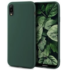 Moozy Minimalist Kerge Silikoonist Ümbris Huawei Y6 2019, Tumeroheline – Matt Õhuke Pehme TPU Ümbris цена и информация | Чехлы для телефонов | kaup24.ee