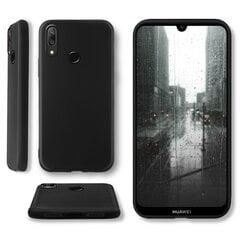 Силиконовый чехол Moozy Minimalist для Huawei Y7 2019, тонкий и матовый чехол из силикона TPU, черный цена и информация | Чехлы для телефонов | kaup24.ee
