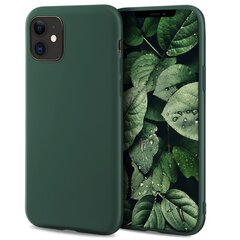 Силиконовый чехол Moozy Minimalist для iPhone 11, тонкий и матовый чехол из силикона TPU, темно-зеленый цена и информация | Чехлы для телефонов | kaup24.ee