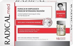 Ампулы от выпадения волос для мужчин Farmona Ideepharm Radical Med 15 шт. цена и информация | Маски, масла, сыворотки | kaup24.ee