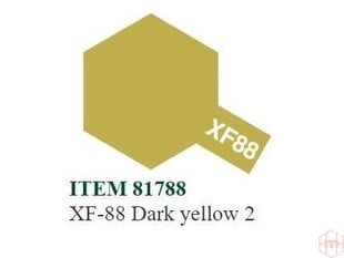 Tamiya - XF-88 Dark yellow 2, 10ml hind ja info | Kunstitarbed, voolimise tarvikud | kaup24.ee