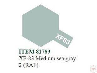 Tamiya - XF-83 Medium sea gray 2 (RAF), 10ml hind ja info | Kunstitarbed, voolimise tarvikud | kaup24.ee