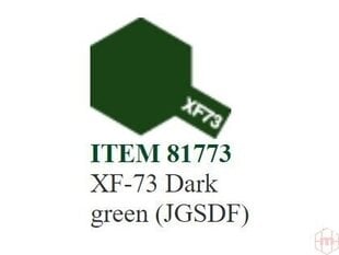 Краска Tamiya - XF-73 Dark green (JGSDF), 10 мл цена и информация | Принадлежности для рисования, лепки | kaup24.ee