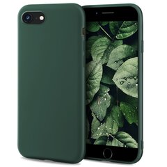 Moozy Minimalist Kerge Silikoonist Ümbris iPhone SE 2020, iPhone 8 ja iPhone 7, Tumeroheline – Matt Õhuke Pehme TPU Ümbris hind ja info | Telefoni kaaned, ümbrised | kaup24.ee