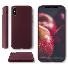 Силиконовый чехол Moozy Minimalist для iPhone X и iPhone XS, тонкий и матовый чехол из силикона TPU, винно-красный цена и информация | Чехлы для телефонов | kaup24.ee