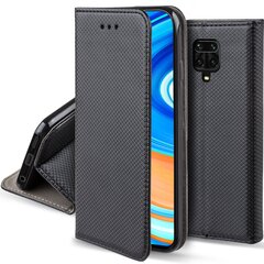 Перекидной чехол Moozy для Xiaomi Redmi Note 9S и Xiaomi Redmi Note 9 Pro - Черный магнитный откидной футляр с держателем для карт и подставкой цена и информация | Чехлы для телефонов | kaup24.ee