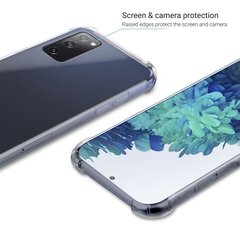 Ударопрочный силиконовый чехол Moozy для Samsung S20 FE, Samsung S20 FE 5G - Прозрачный чехол с усиленной защитой углов цена и информация | Чехлы для телефонов | kaup24.ee