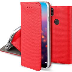 Перекидной чехол Moozy для Huawei P20 Lite - Красный магнитный откидной футляр с держателем для карт и подставкой цена и информация | Чехлы для телефонов | kaup24.ee