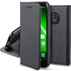 Перекидной чехол Moozy для Motorola Moto G6, Moto 1S - Черный магнитный откидной футляр с держателем для карт и подставкой цена и информация | Чехлы для телефонов | kaup24.ee