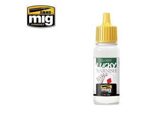 AMMO MIG - GLOSSY LUCKY VARNISH läikiv akrüüllakk, 17ml. AMIG2057 hind ja info | Kunstitarbed, voolimise tarvikud | kaup24.ee