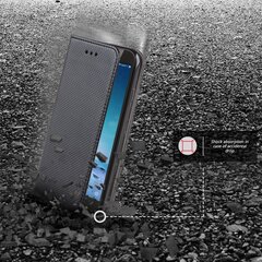 Перекидной чехол Moozy для Sony Xperia XA1 - Черный магнитный откидной футляр с держателем для карт и подставкой цена и информация | Чехлы для телефонов | kaup24.ee