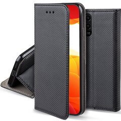 Moozy Klapiga Ümbris Xiaomi Mi 10 Lite 5G, Must - Magnetilise Klapiga Ümbris Koos Kaardi- ja Telefonihoidjaga hind ja info | Telefoni kaaned, ümbrised | kaup24.ee