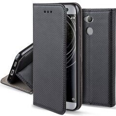 Перекидной чехол Moozy для Sony Xperia XA2 - черный магнитный откидной футляр с держателем для карт и подставкой цена и информация | Чехлы для телефонов | kaup24.ee