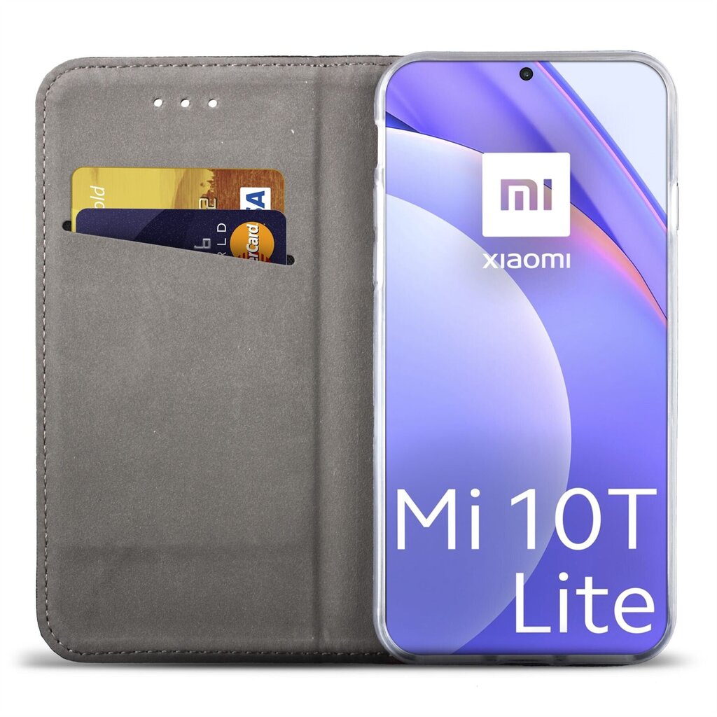 Moozy Klapiga Ümbris Xiaomi Mi 10T Lite 5G, Kuldne - Magnetilise Klapiga Ümbris Koos Kaardi- ja Telefonihoidjaga hind ja info | Telefoni kaaned, ümbrised | kaup24.ee